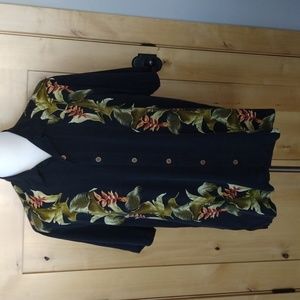 Tommy Bahama Shirt Men's XL Silk Coconut Shell Buttons